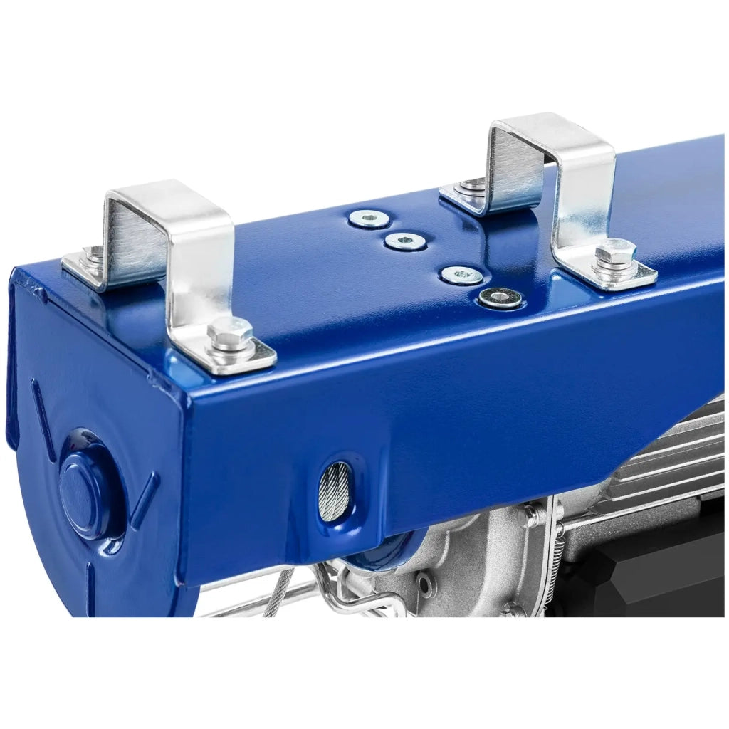 Verricello elettrico 1350 watt 800 kg 12 m con telecomando alluminio acciaio blu 14_0010147