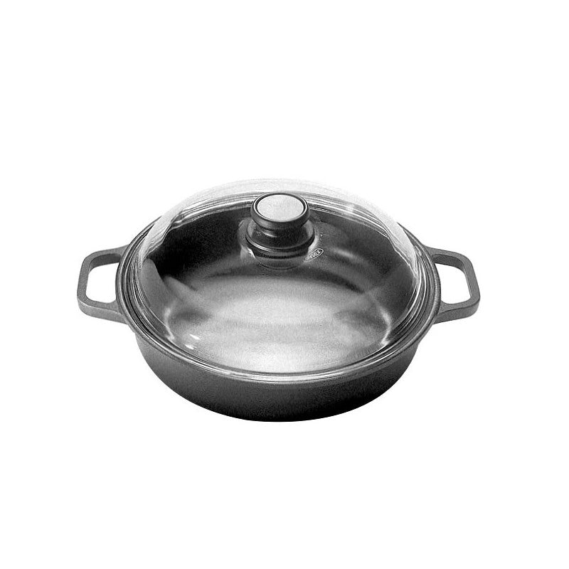 Tegame 2 Manici C/Coperch. Cm 28 Extrablack Risoli