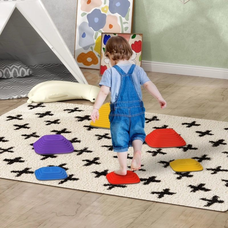 Set di 6 pietre di fiume. Pietre quadrate per l'equilibrio, impilabili e antiscivolo. Pietre impilabili con una capacit¨¤ di carico fino a 80 kg,