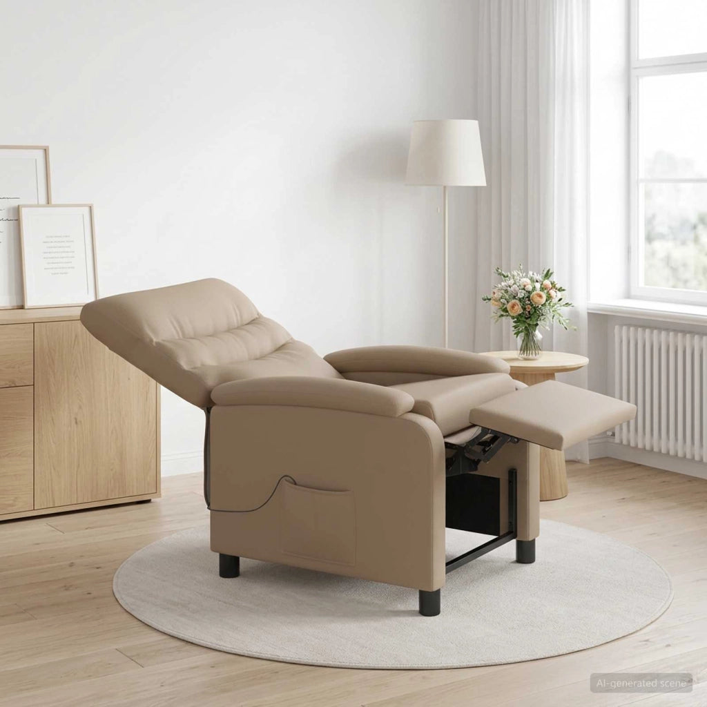 Poltrona Massaggiante Cappuccino Similpelle 42034907