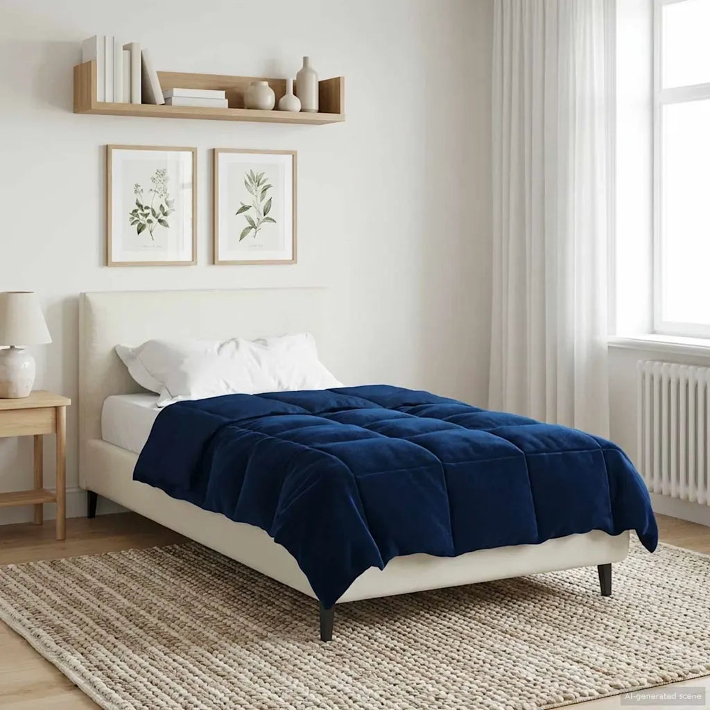 Duvet Invernale 155 x 220 cm Inverno Blu Scuro Traspirante 42026140