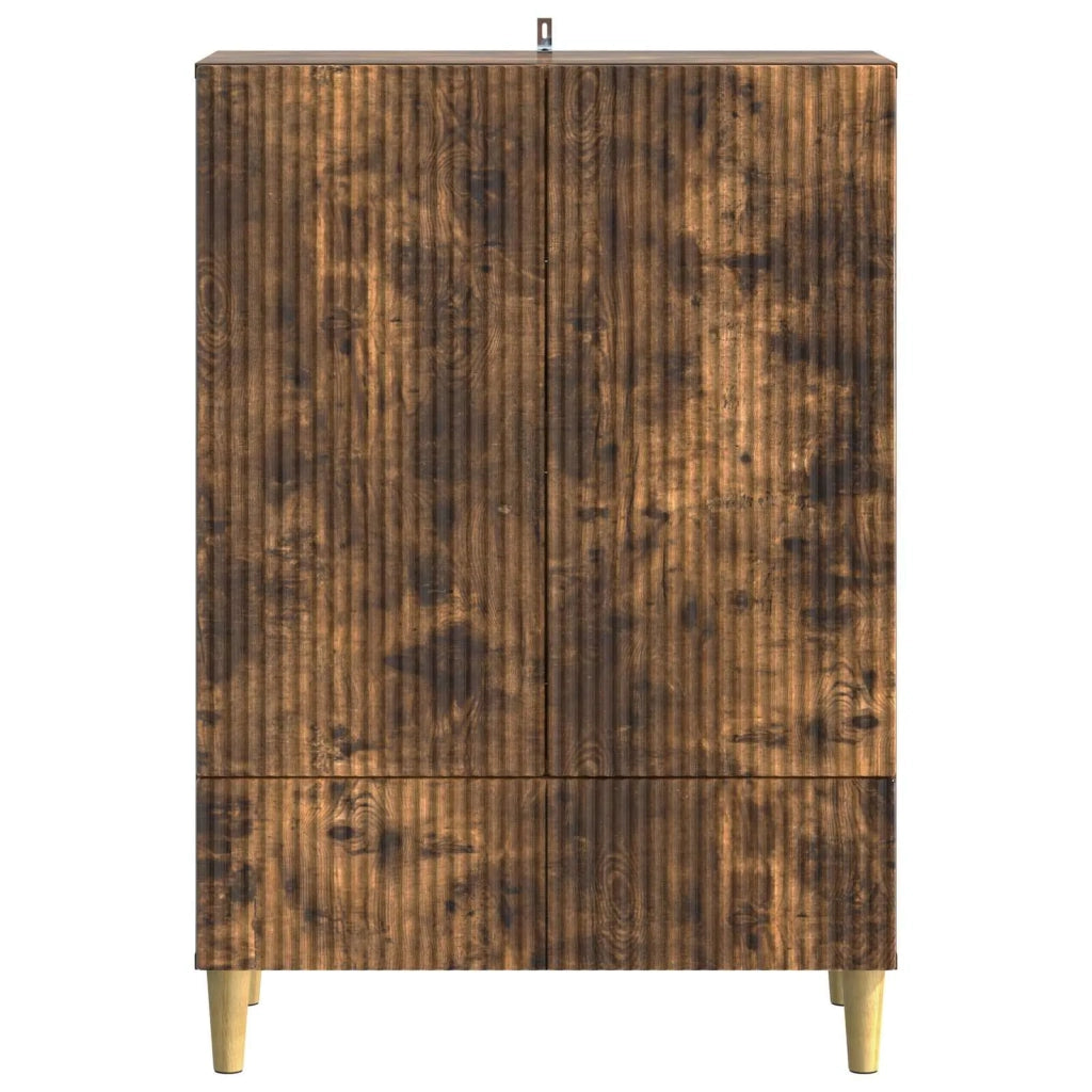 Credenza | Madia | Buffet da pranzo | Armadio da pranzo Rovere Fumo 66 x 34,5 x 95 cm Legno ingegnerizzato