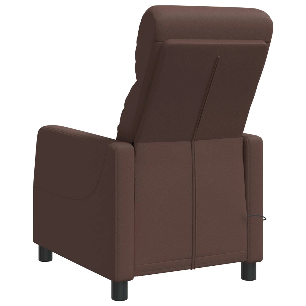 Poltrona Massaggiante Marrone Similpelle 42035091