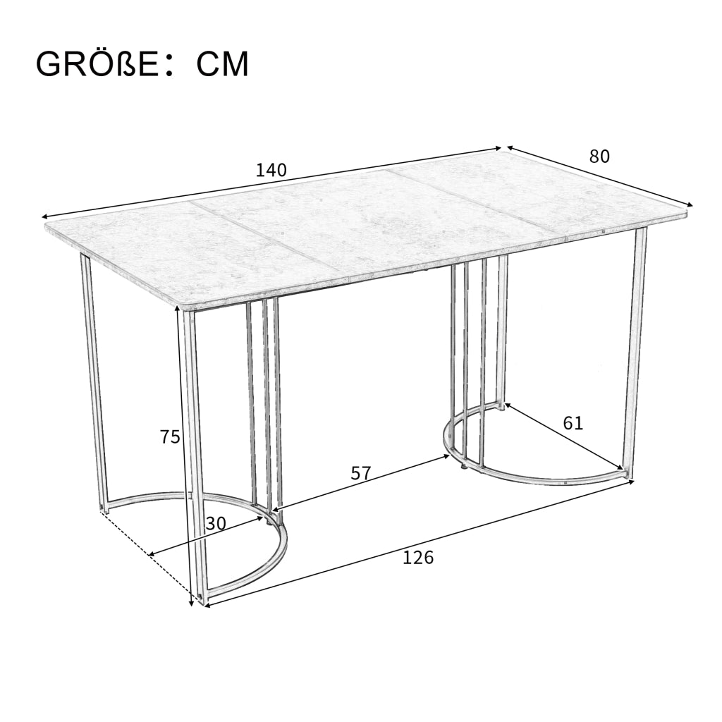 Tavolo da pranzo con sedie in velluto beige, gambe in metallo moderne e comfort elevato