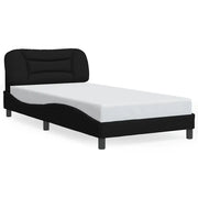 Letto singolo | Letto per adulti | Giroletto senza Materasso Hvar Nero 100x200 cm in Tessuto