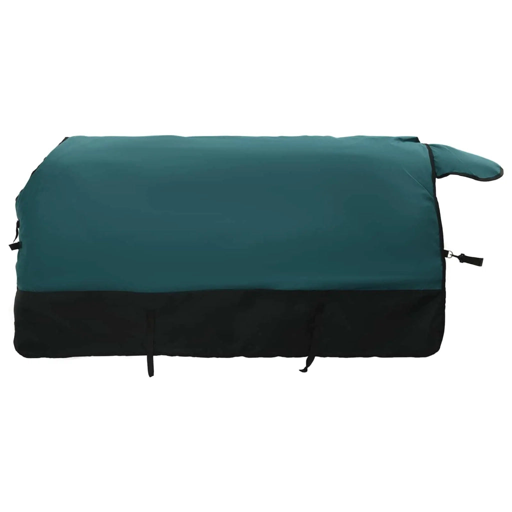 Coperta per Cavalli Verde Scuro e Nero 165 cm Poliestere 42013076