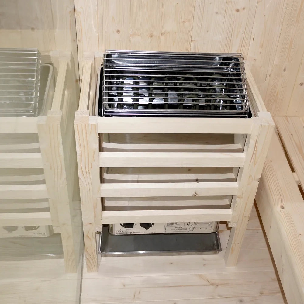 Sauna finlandese da interno 2 persone 120x120cm h200 in legno di abete | Nirva