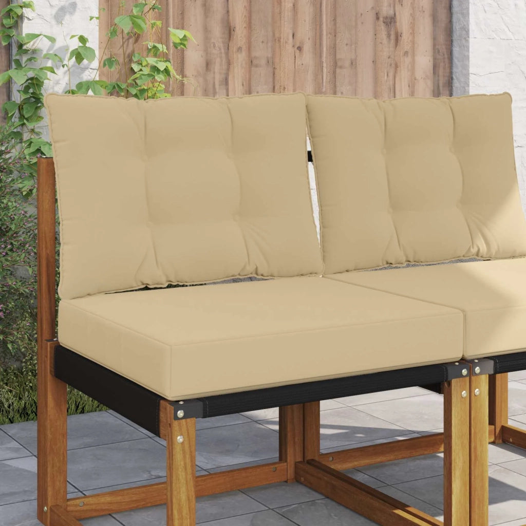 Cuscino per divano da esterno Poliestere Beige 60 x 50,5 cm 900781