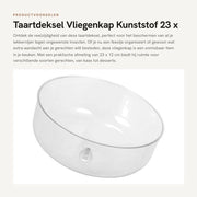 Copertura per Torta Transparente - Igienica - Coperchio in Plastica - 17 x 17 x 10 cm - Protezione dagli Insetti - Adatto per Ristoranti - Coperchio per Alimenti