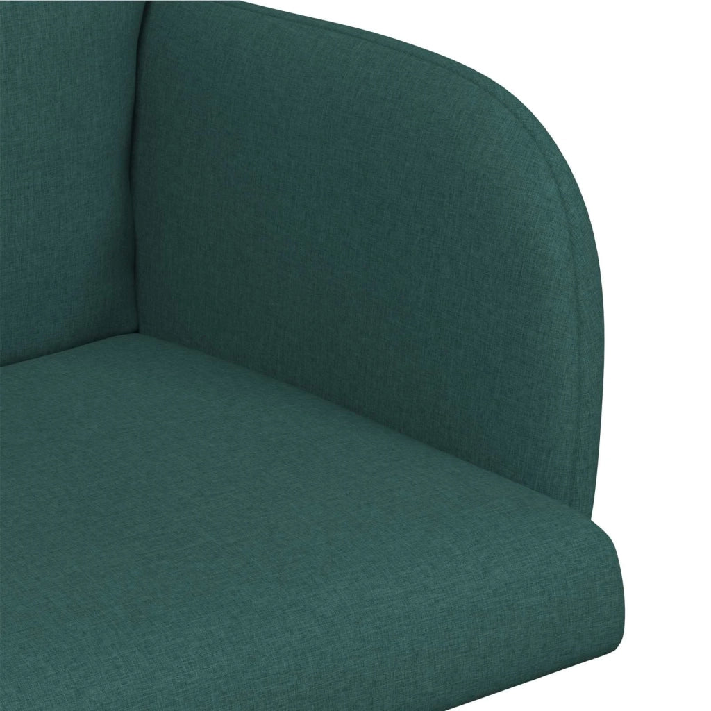 Sedie da pranzo 4 pz Tessuto Verde Scuro 60 x 56 x 85 cm 3428361