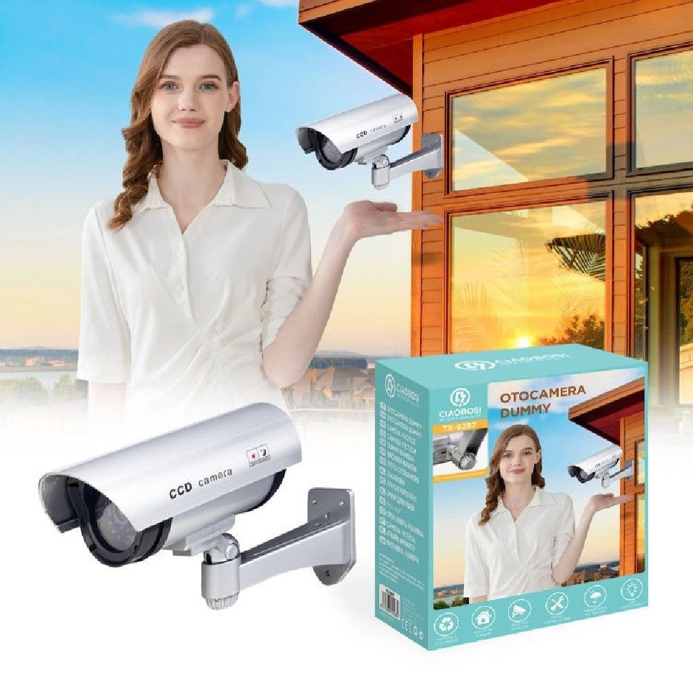 Trade Shop - Finta Telecamera Per Casa Aperto Realistica Imitazione Telecamera Dummy Tx-9297 -