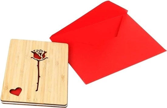 Carta d'amore romantica a tema rosa per donna - Carta di San Valentino per donna - Carta di compleanno per donna - Carta d'amore regalo per donna, marito, fidanzata, amica, ragazzo.