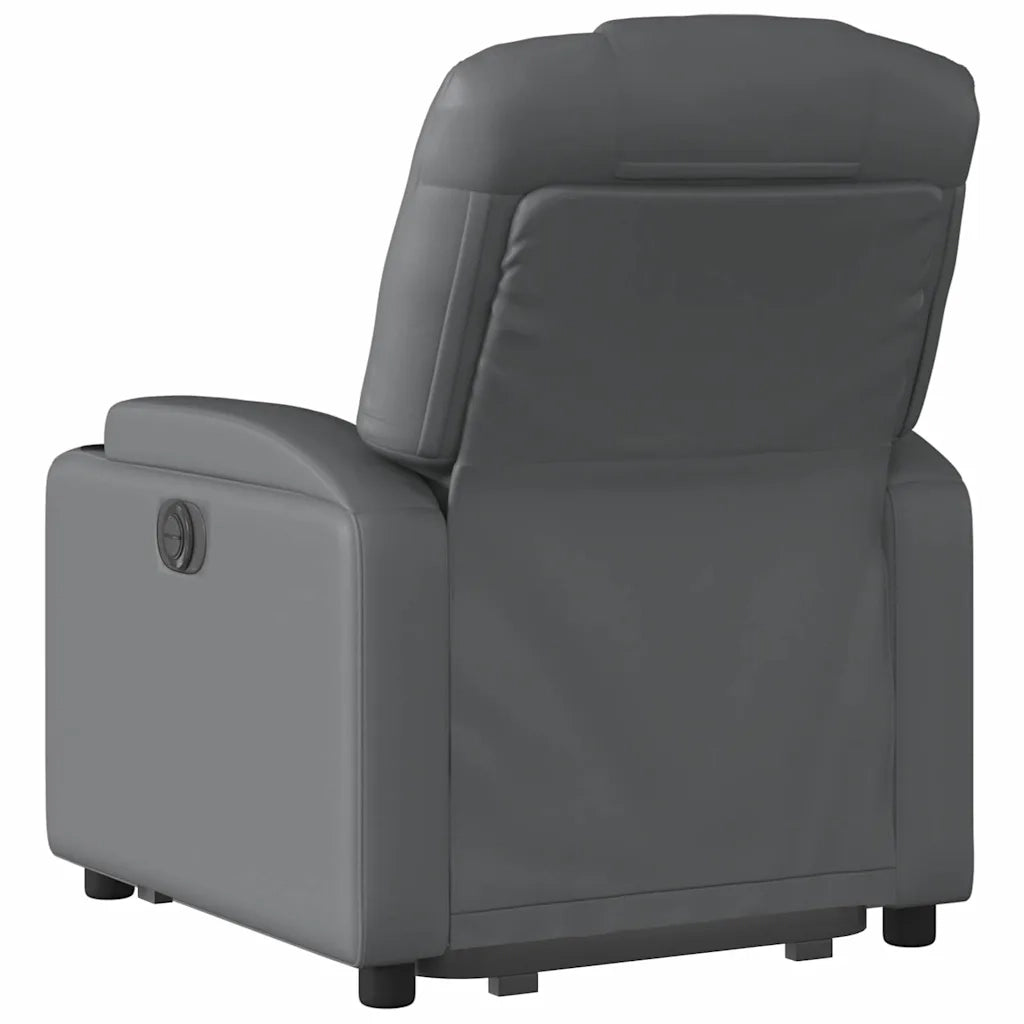 Divano Sedia-Poltrona Alzapersona Reclinabile Grigio in Similpelle 248904
