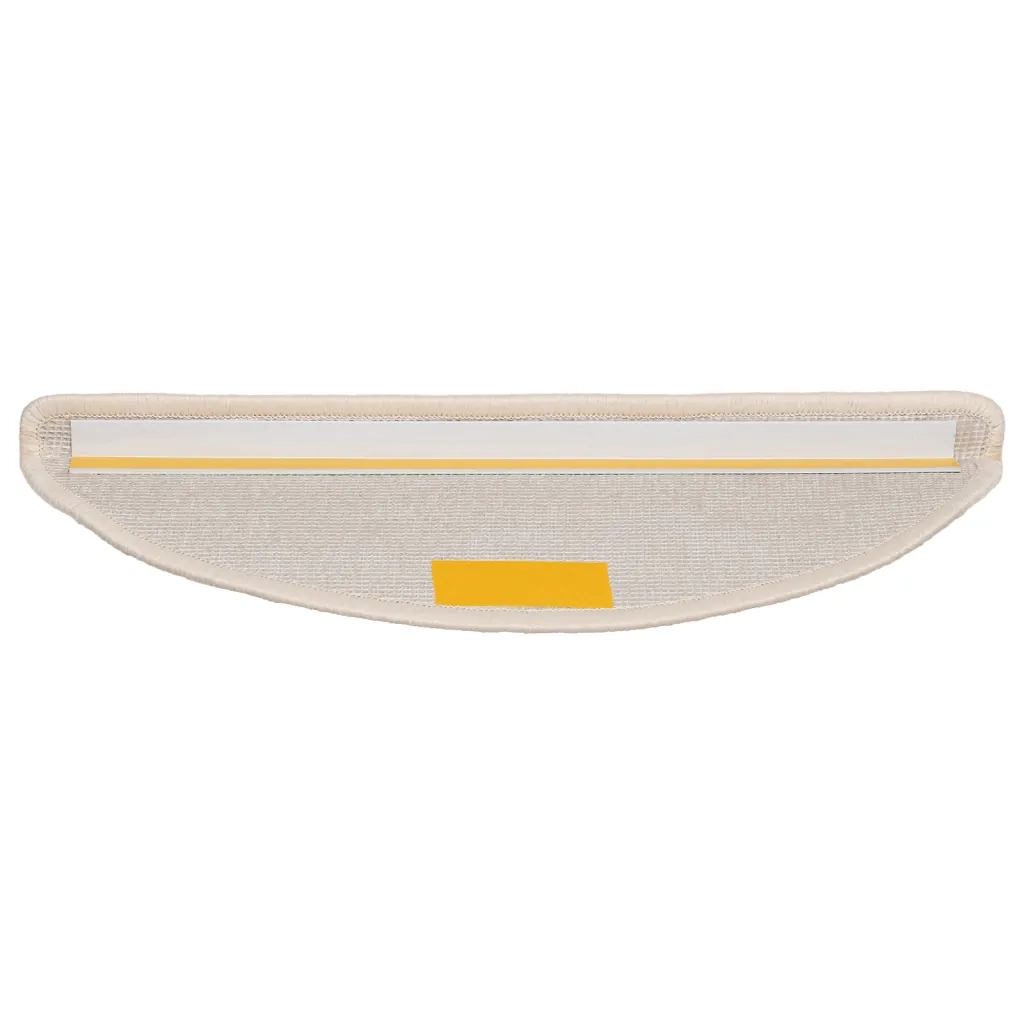 Tappetini per scale 10 pz | Gradini per Scale 56x17x3 cm Bianco Semicircolari