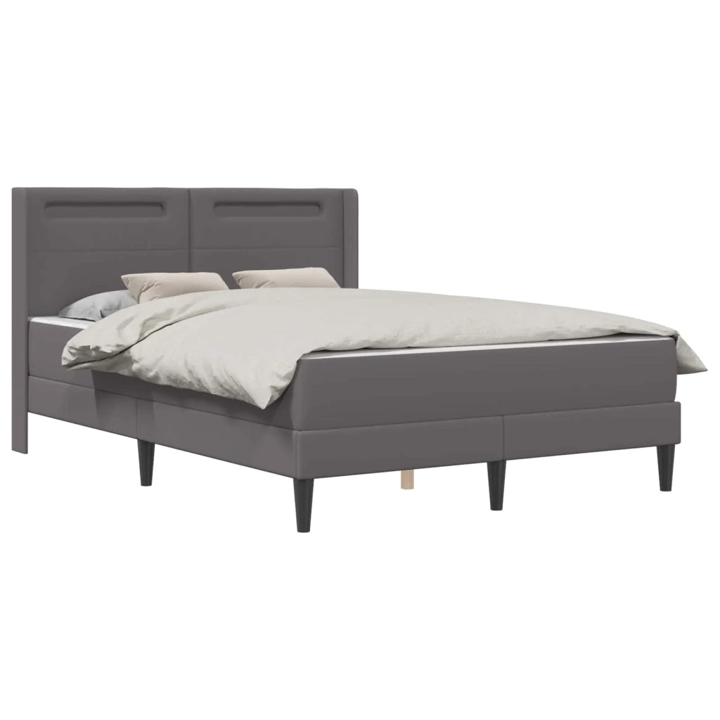 Struttura letto con materasso Grigio 120 x 190 cm Similpelle 3414903