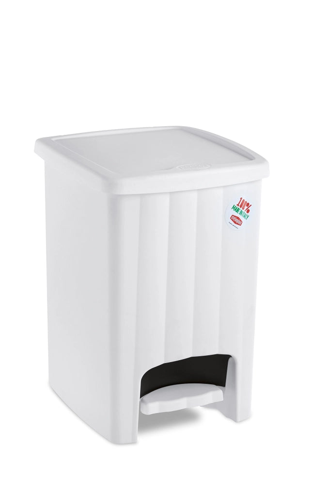 Pattumiera a Pedale Col. Stefanplast Margherita Bianco 20 lt