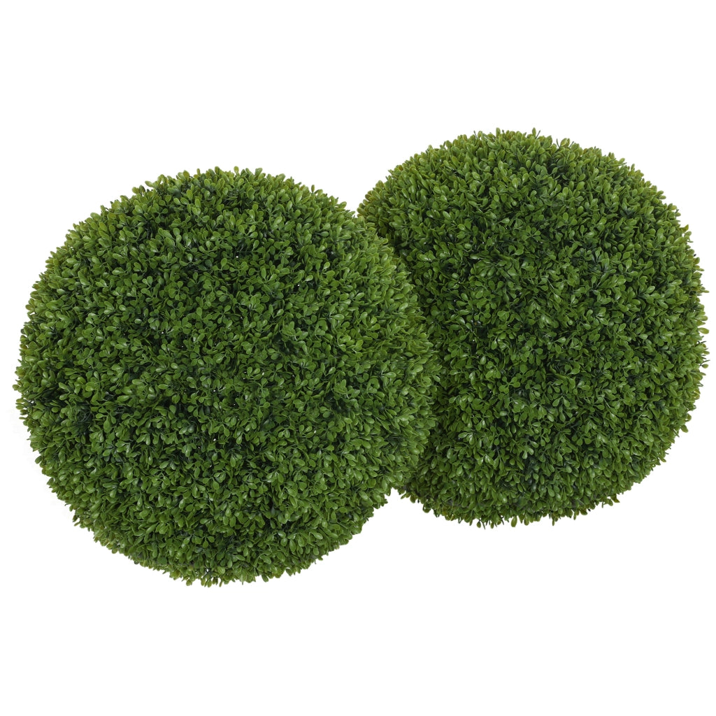 Sfere di bosso artificiale decorative verde scuro set di 2 pezzi per interno ed esterno diametro 40 cm