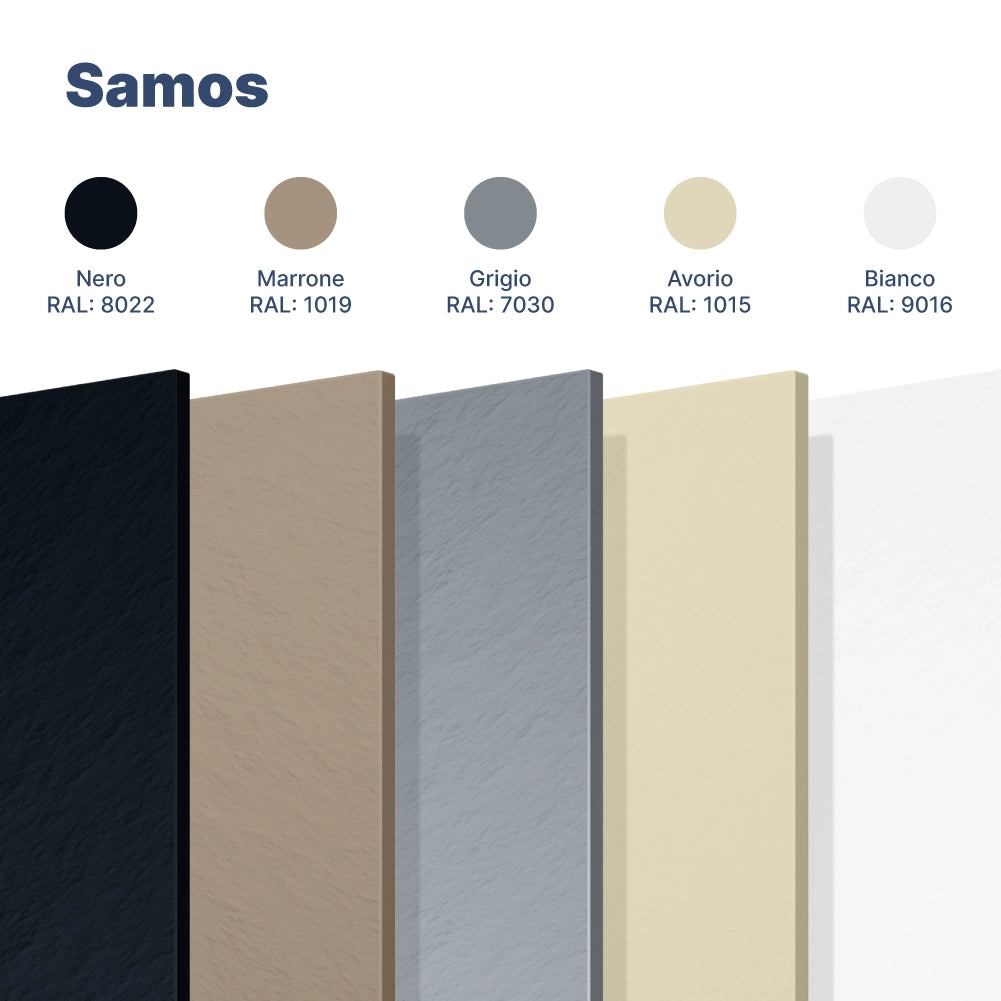 Piatto doccia 70x100 cm colore nero effetto pietra | Samos