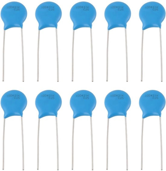 Varistore Metallico a 2 pin per Inserimento Diretto 275VAC per Apparecchiature Elettriche - 10 pezzi