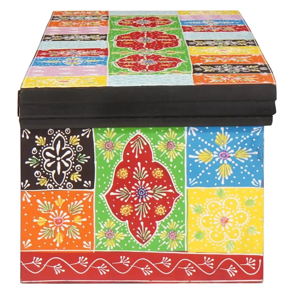 Armadio TV-Mobile per TV-Mobile Porta TV Multicolore 100 x 30 x 24 cm Legno massello di mango