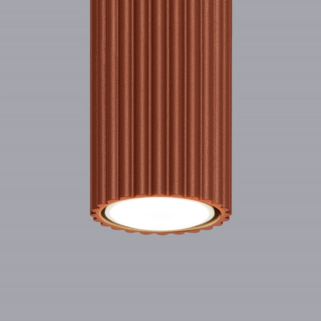 Lampada da soffitto KARBON 20 rosso ocra