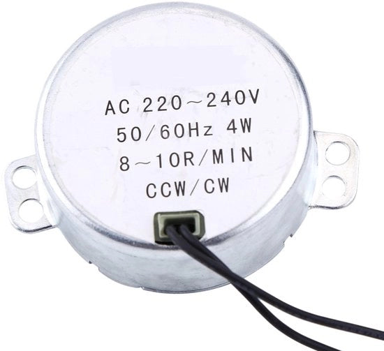 Motore Sincrono 220-240V AC - 4W CW CCW - Per Ventilazione e Riscaldamento - Motore di Alta Qualità - Efficace in Energie - Per Impianti di Riscaldamento