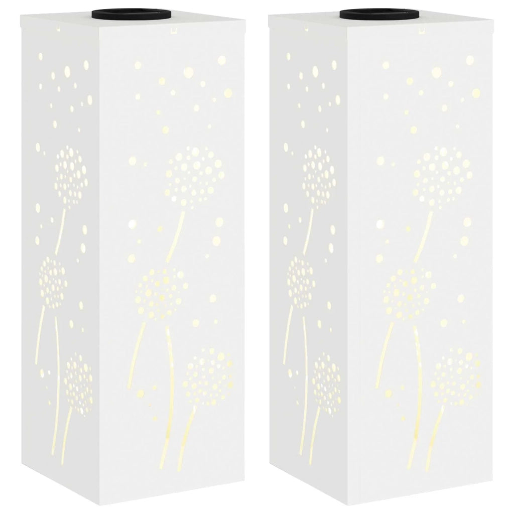 Faro LED solare per sentieri 2 pcs Bianco 879766