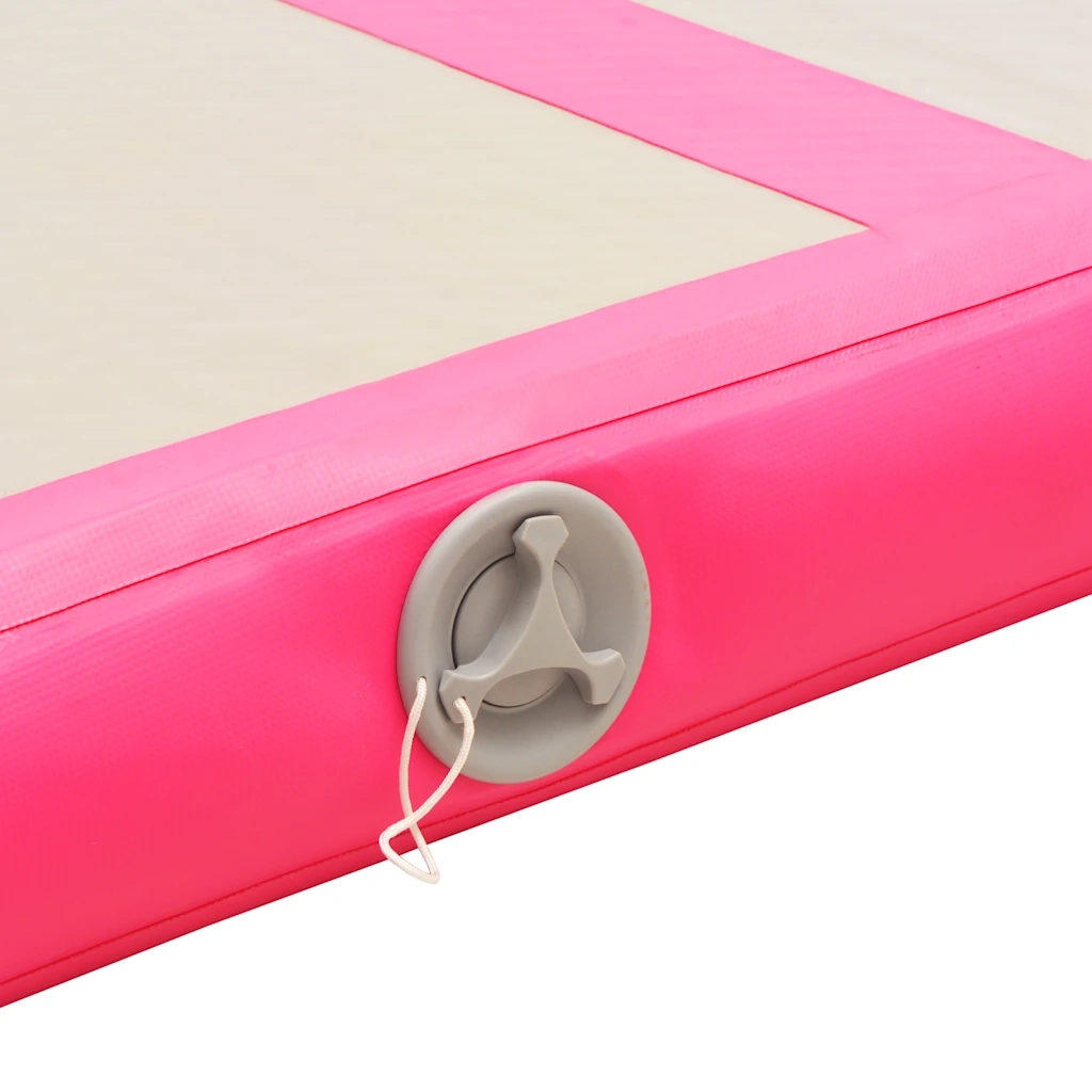 Tappetino Ginnastica Gonfiabile con Pompa 400x100x10cm PVC Rosa CFW5246077