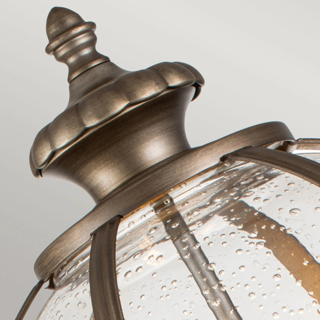 Lampada da esterno a colonna Halleron bronzo E14 IP44
