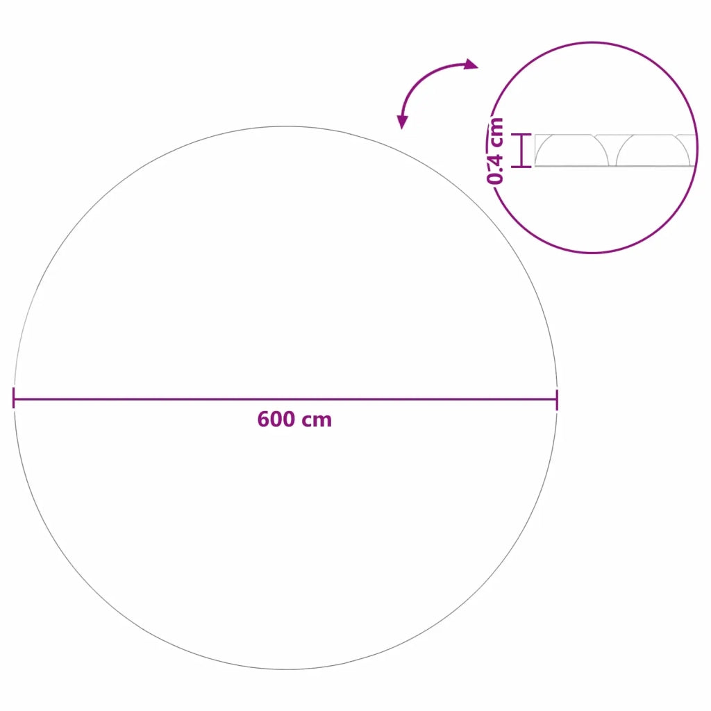 Copertura per Piscina di Alta Qualità Nero 600 cm PE 42034628