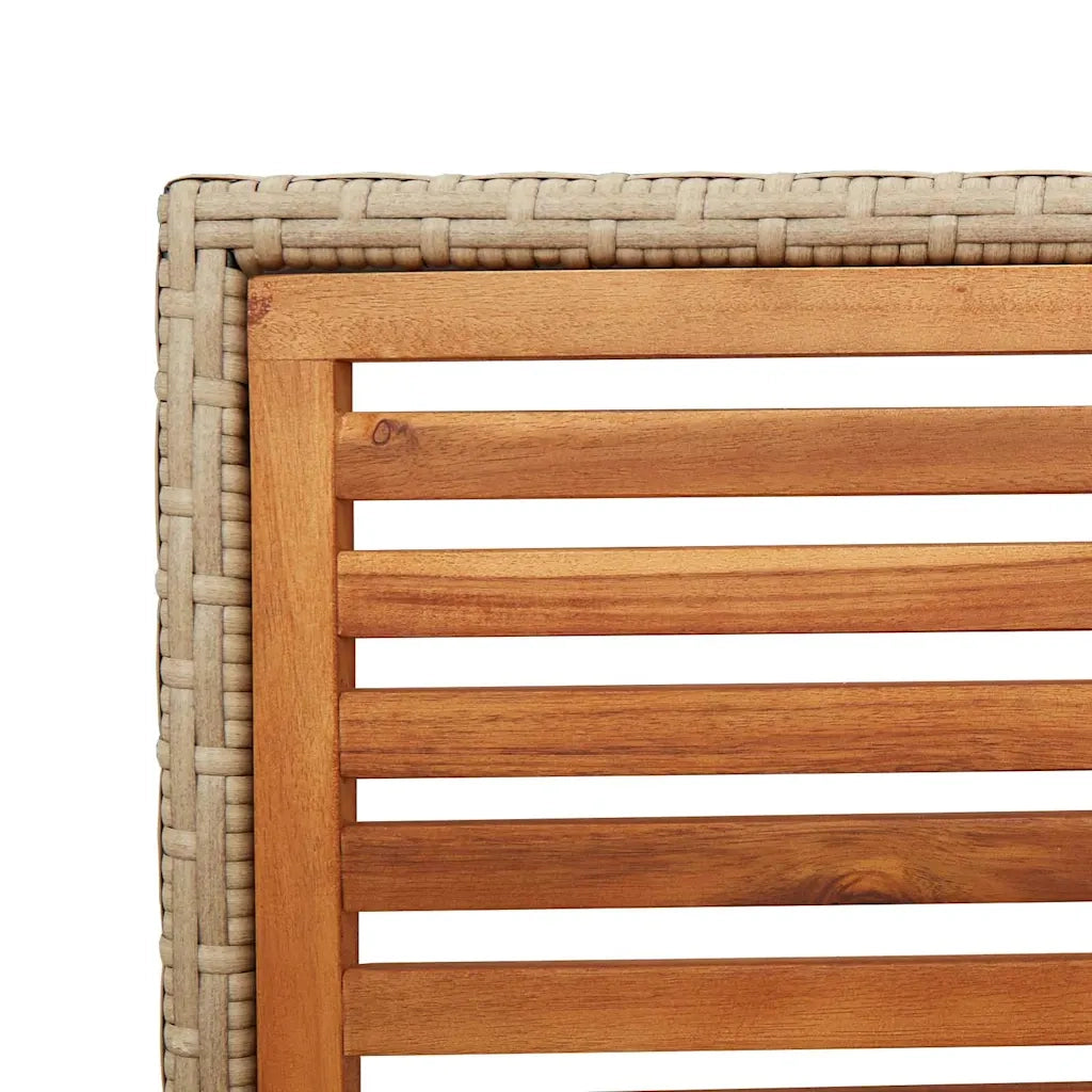 Sedie impilabili da giardino 4 pcs Marrone e Beige 3403060