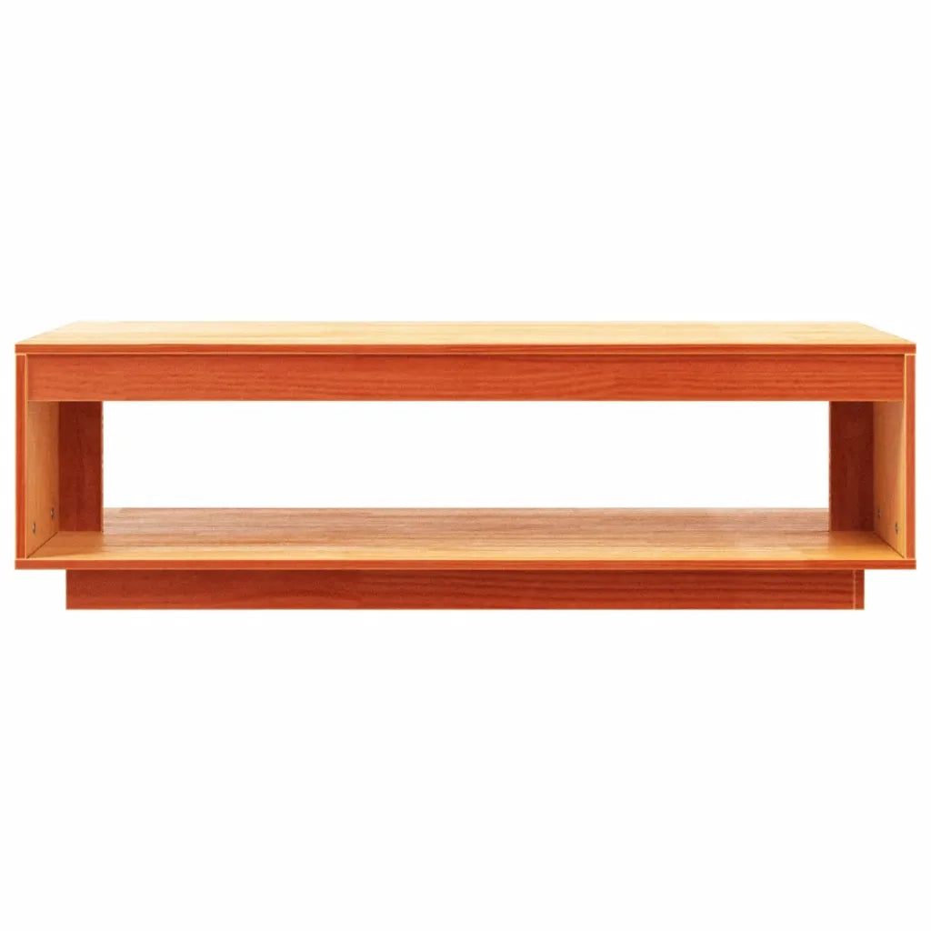 Tavolino da salotto | Tavolino da caff¨¨ | Tavolino da Soggiorno Marrone Cera 110x50x33,5cm Massello di Pino