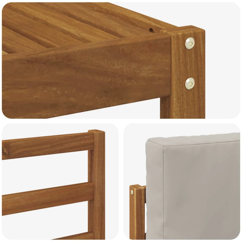 Set divani con cuscino 10 pcs Grigio Naturale e Chiaro 3375501