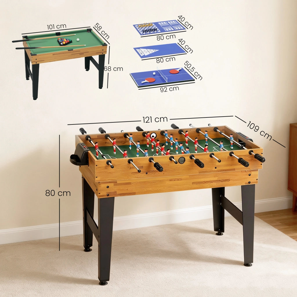 Tavolo da gioco 13 in 1 ¨C zephmum ¨C Noce