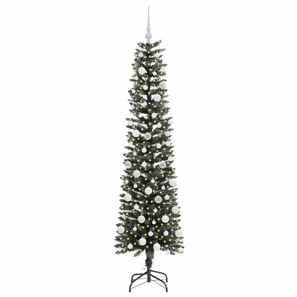 Albero di Natale | Decorazioni natalizie artificiale con 300 LED Verde 180 cm