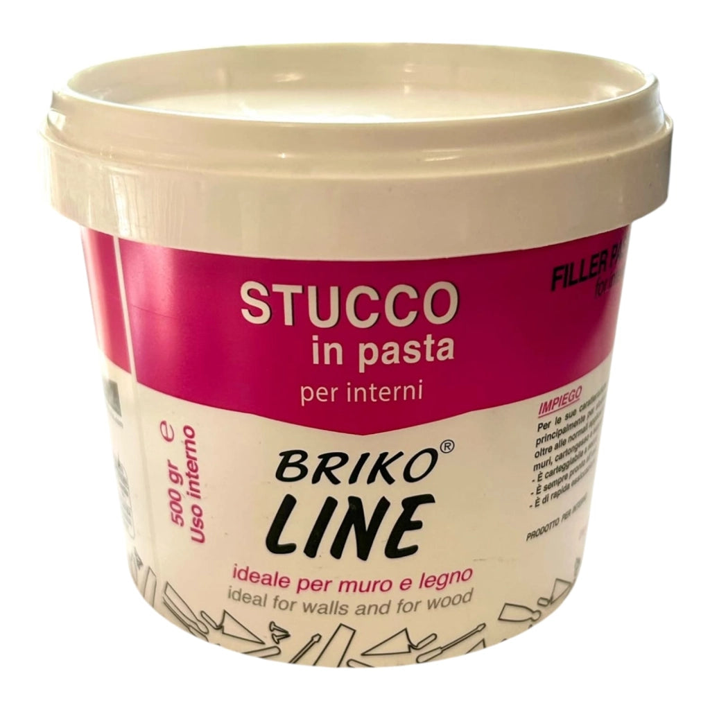 Stucco in Pasta Pronto all'Uso per Legno e Muro - Bianco - 500gr