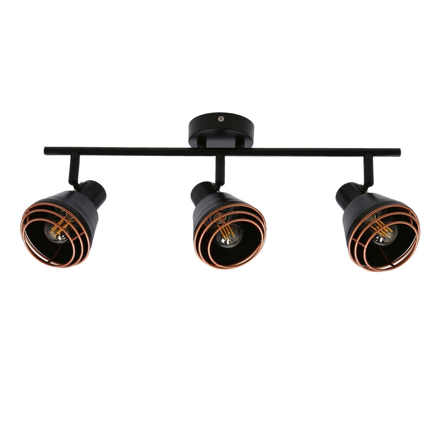 Plafoniera/Applique Candellux Neria 3xE14 nero rame 40W