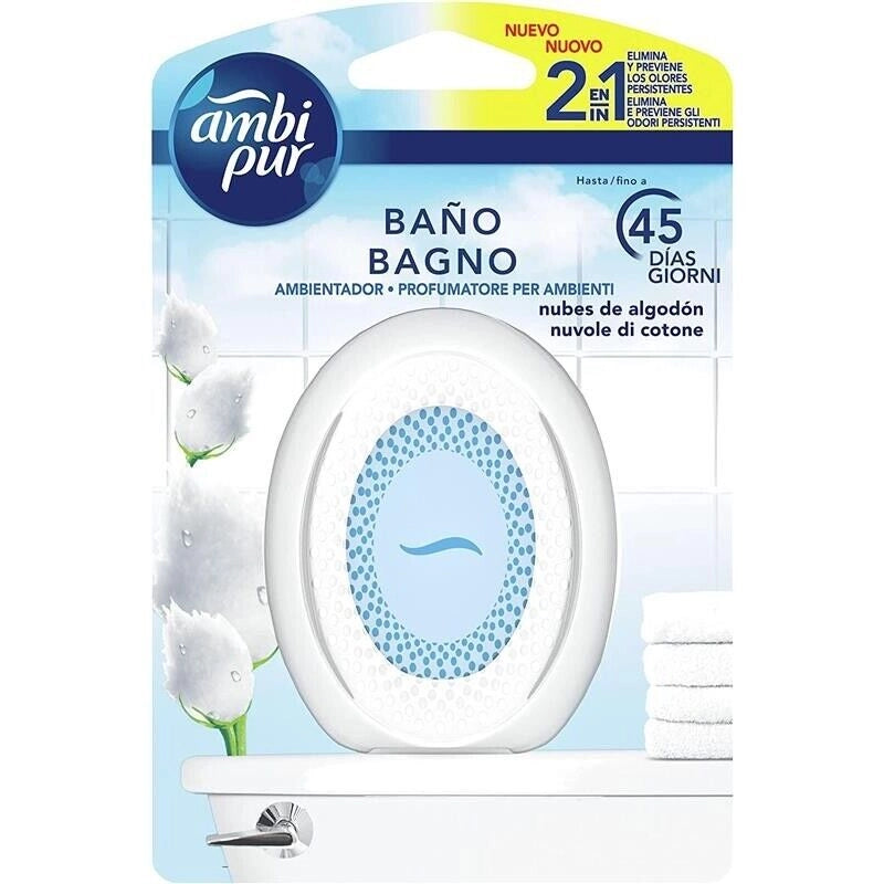 SET 4 AMBIPUR DEODORANTE PER BAGNO FRAGRANZA NUVOLE DI COTONE