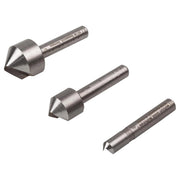 Set 3 Svasatori Legno Plastica Metallo per Trapano ø 6, 12, 16 mm Wolfcraft