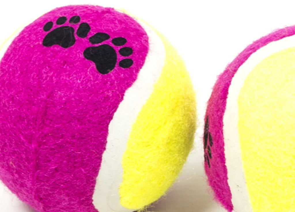 Set 2 Palline Da Tennis Giocattolo Resistente Interattivo Per Animali Domestici