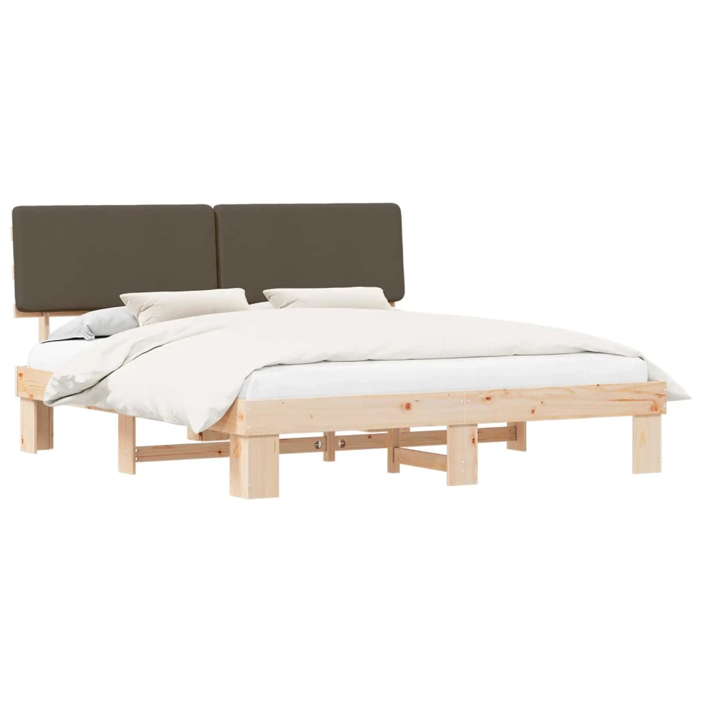 Letto con Testiera Rivestita Talpa 180 x 200 cm Pino massello 3398082