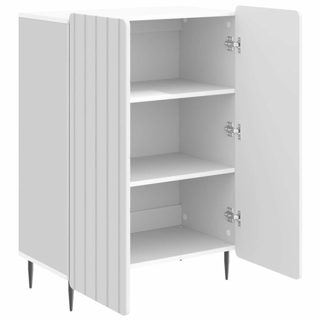 Credenza | Madia | Buffet da pranzo | Armadio da pranzo Bianco Lucido 66 x 34,5 x 92 cm Legno ingegnerizzato