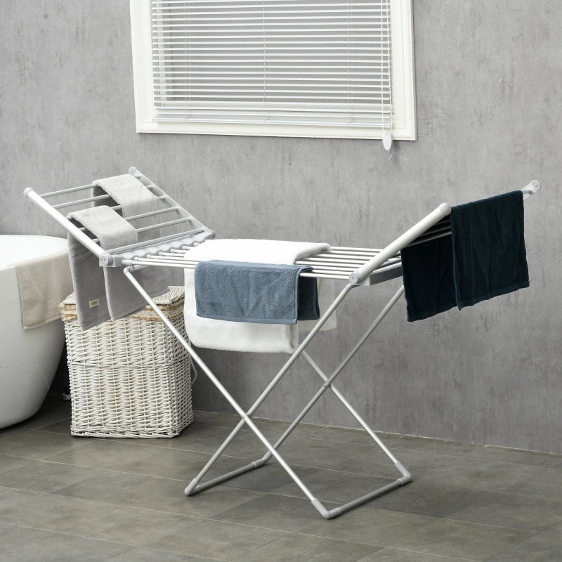Stendibiancheria con funzione riscaldante, 45-55 ¡æ, pieghevole, 144L x 53W x 96H cm