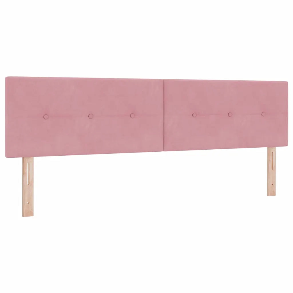 Letto a Sorgente LED con materasso Rosa 180 x 200 cm Velluto
