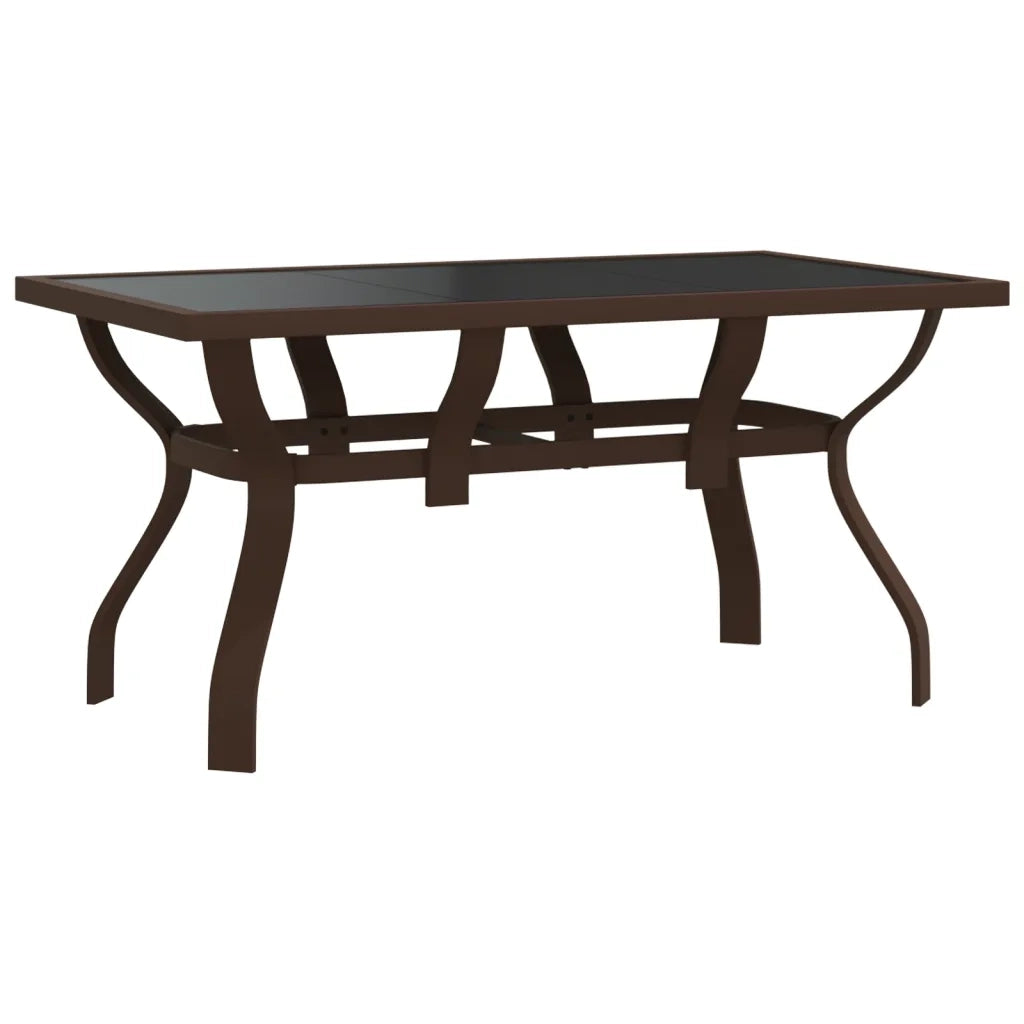 Set da Pranzo da Giardino 5 pz Marrone e Nero 3095983