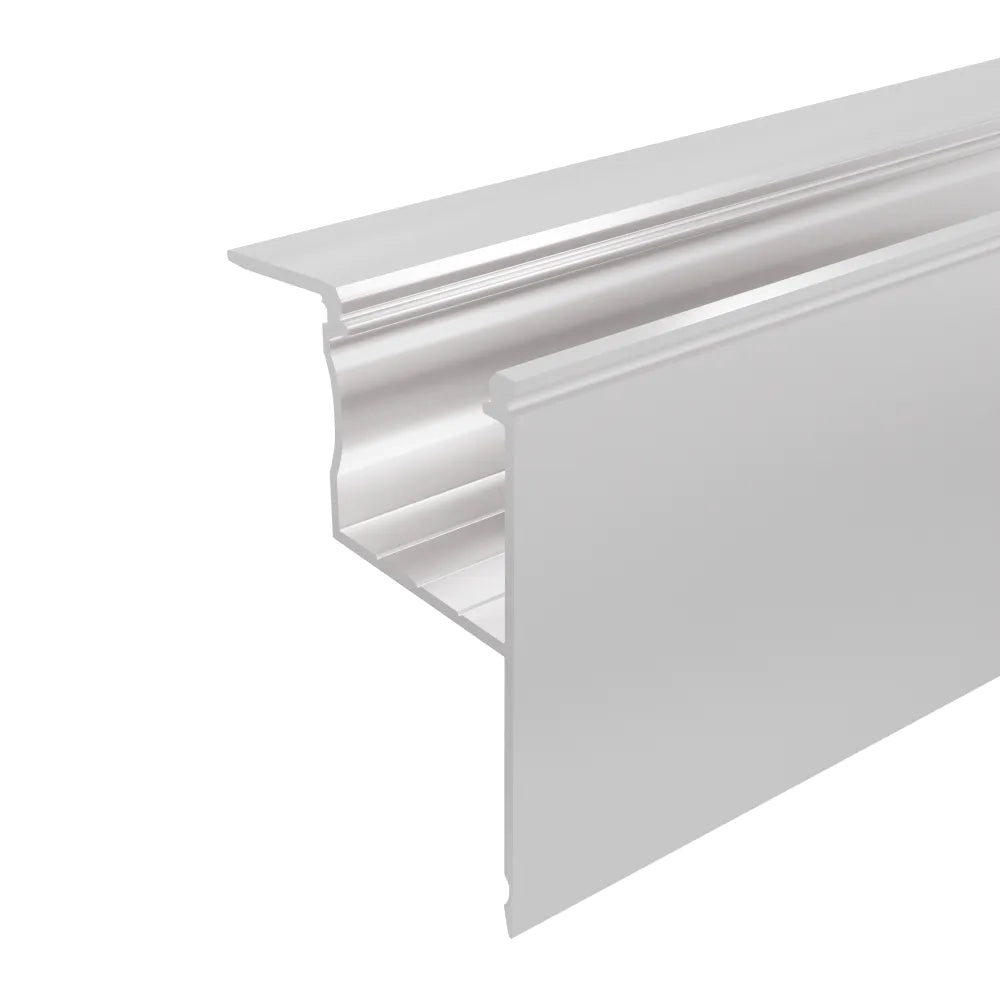Profilo angolare in alluminio silver da incasso 1mt per cartongesso per striscia led