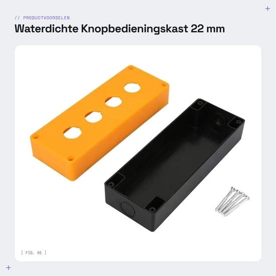 Pompa a controllo manuale impermeabile - 22 mm - ABS resistente al fuoco - Giallo - Componenti DIY - Per applicazioni industriali