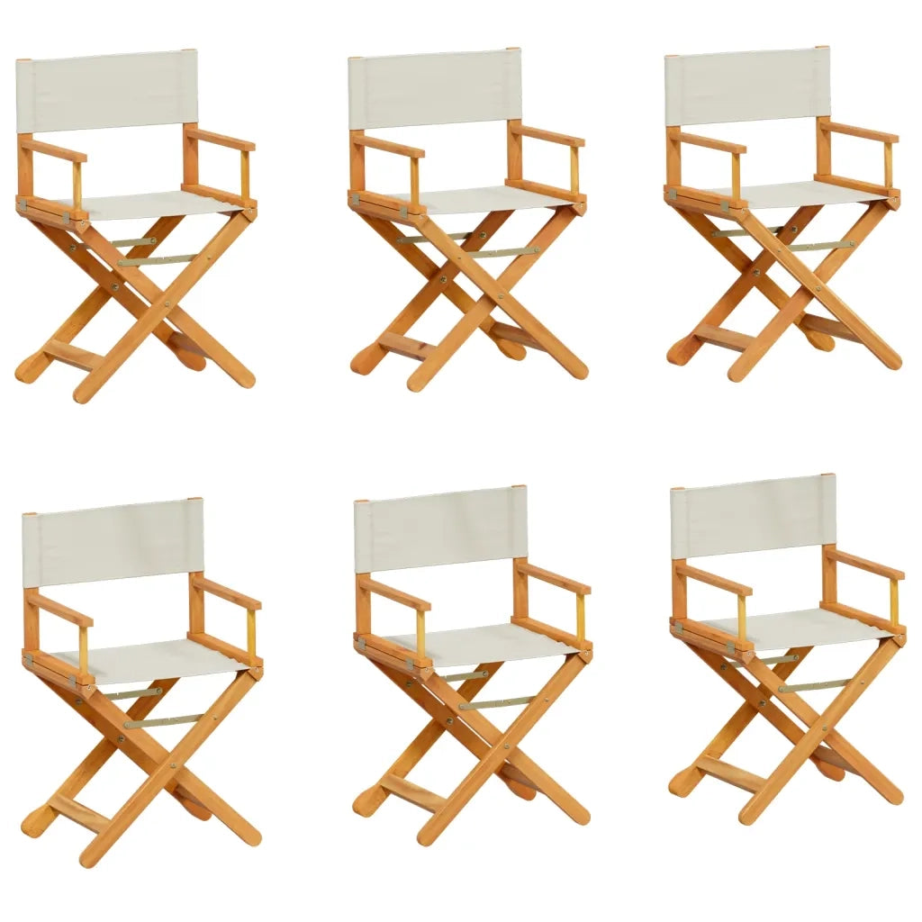 Set di 6 sedie pieghevoli in tessuto bianco crema 3208911