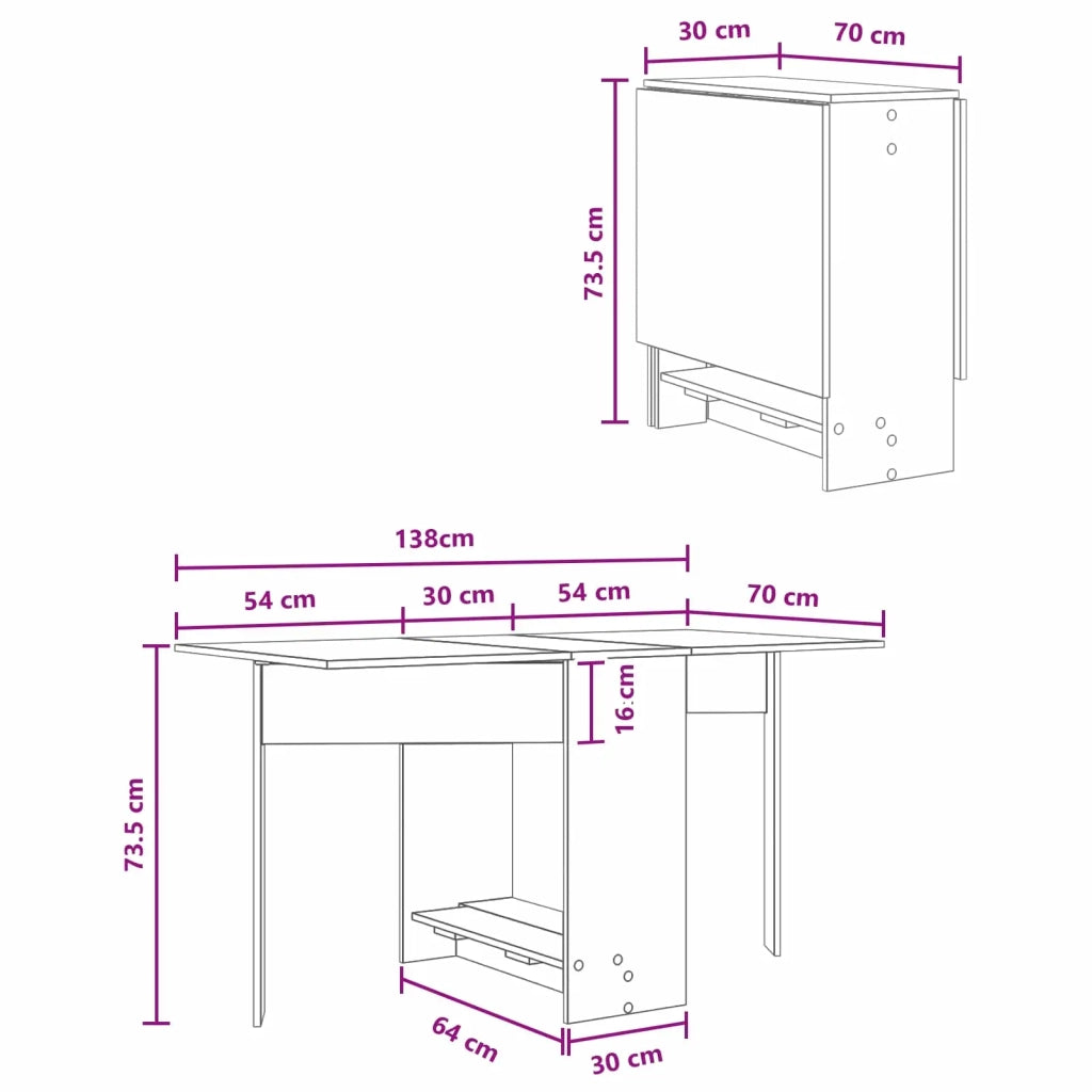 Tavolo da Pranzo 138 x 70 x 73,5 cm Legno ingegnerizzato 8006072