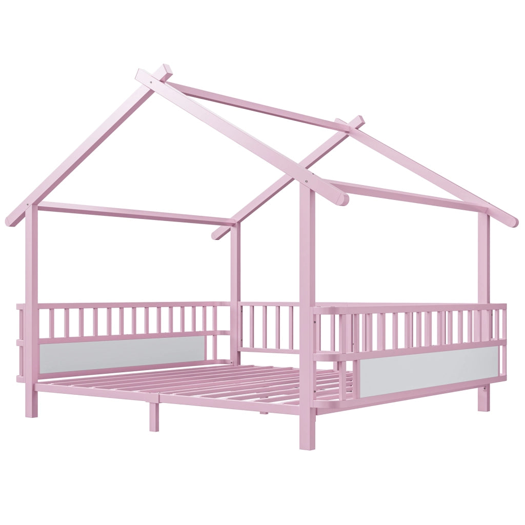 letto per bambini in metallo rosa 140 x 200 cm